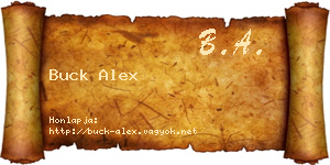 Buck Alex névjegykártya